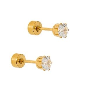 Elegant Gold Stud Earrings Screwback Stud Earrings - Helen Gold